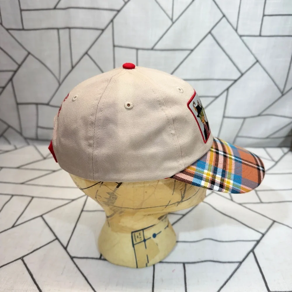 Silver Dollar City Hat Youth Tan Plaid Fire In The Hole Baldknobbers Cap READ